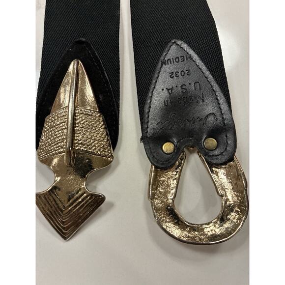 Vintage Omega Arrow Gold Buckle Womens Belt Size Medium - Picture 4 of 4